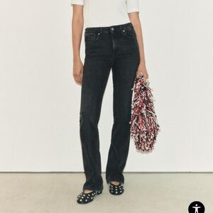 Zara Black LOW RISE CONTOUR BOOTCUT JEANS